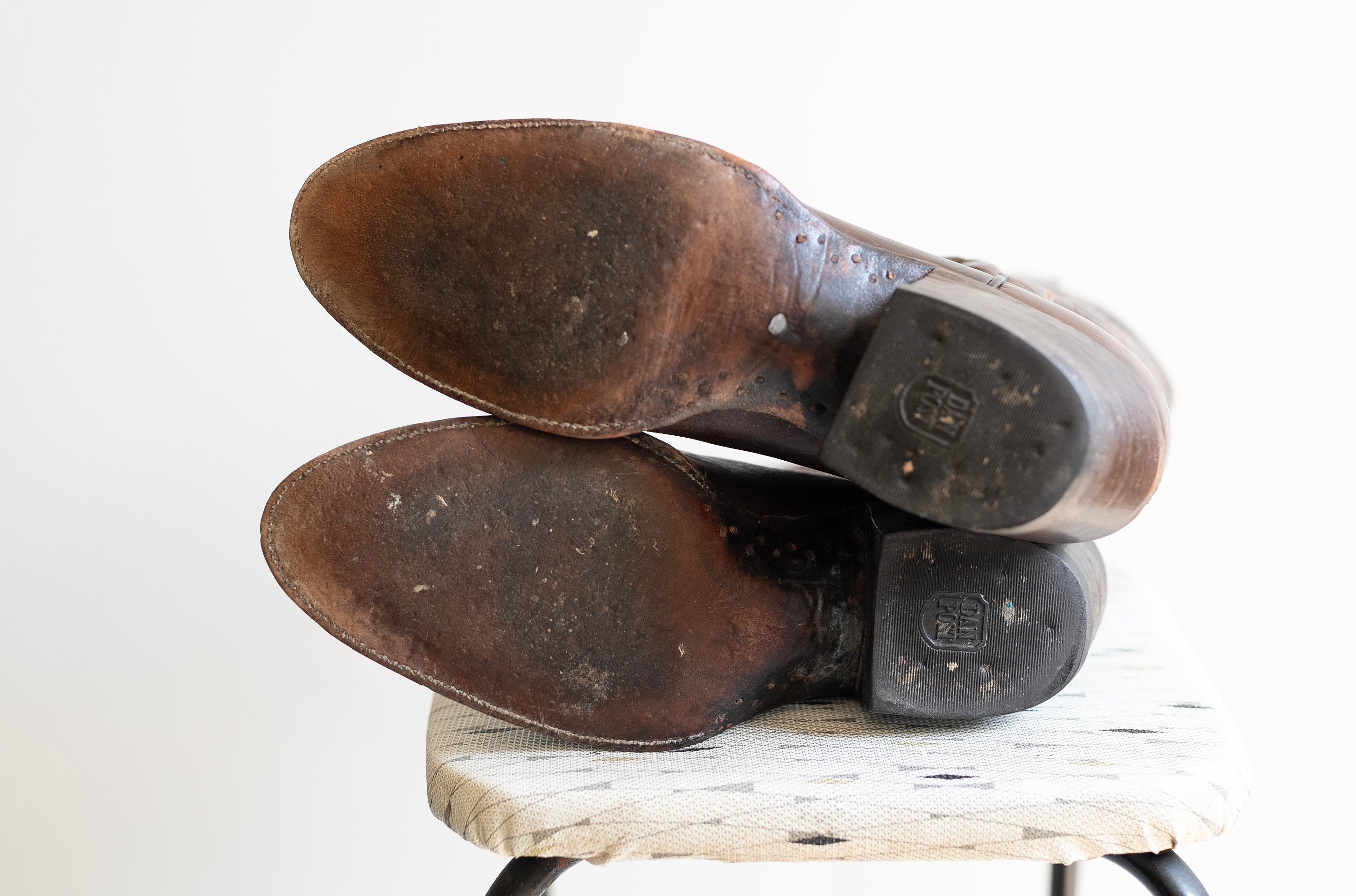 Vintage Dan Post Brown Genuine Leather Cowboy Boots Mens Size 10 E Dan Post Men main image 4