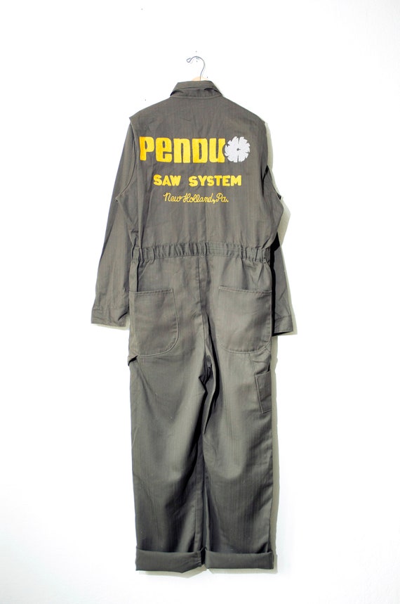 Vintage Engineer Stripe Cotton Coveralls 40 Large