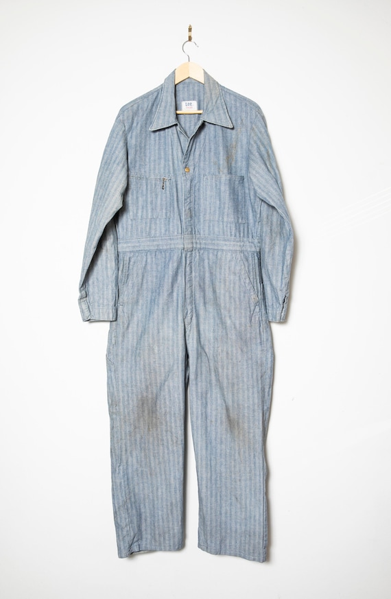 Vintage Sanforized Lee Union All Engineer Stripe Cotton Vintage Sanforized Lee Union All Engineer Stripe Cotton