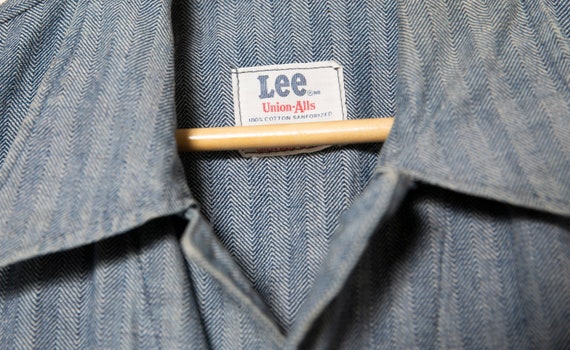 Vintage Sanforized Lee Union All Engineer Stripe Cotton Vintage Sanforized Lee Union All Engineer Stripe Cotton