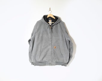 Vintage Carhartt Detroit Jacket 1XL: Faded Gray Workwear