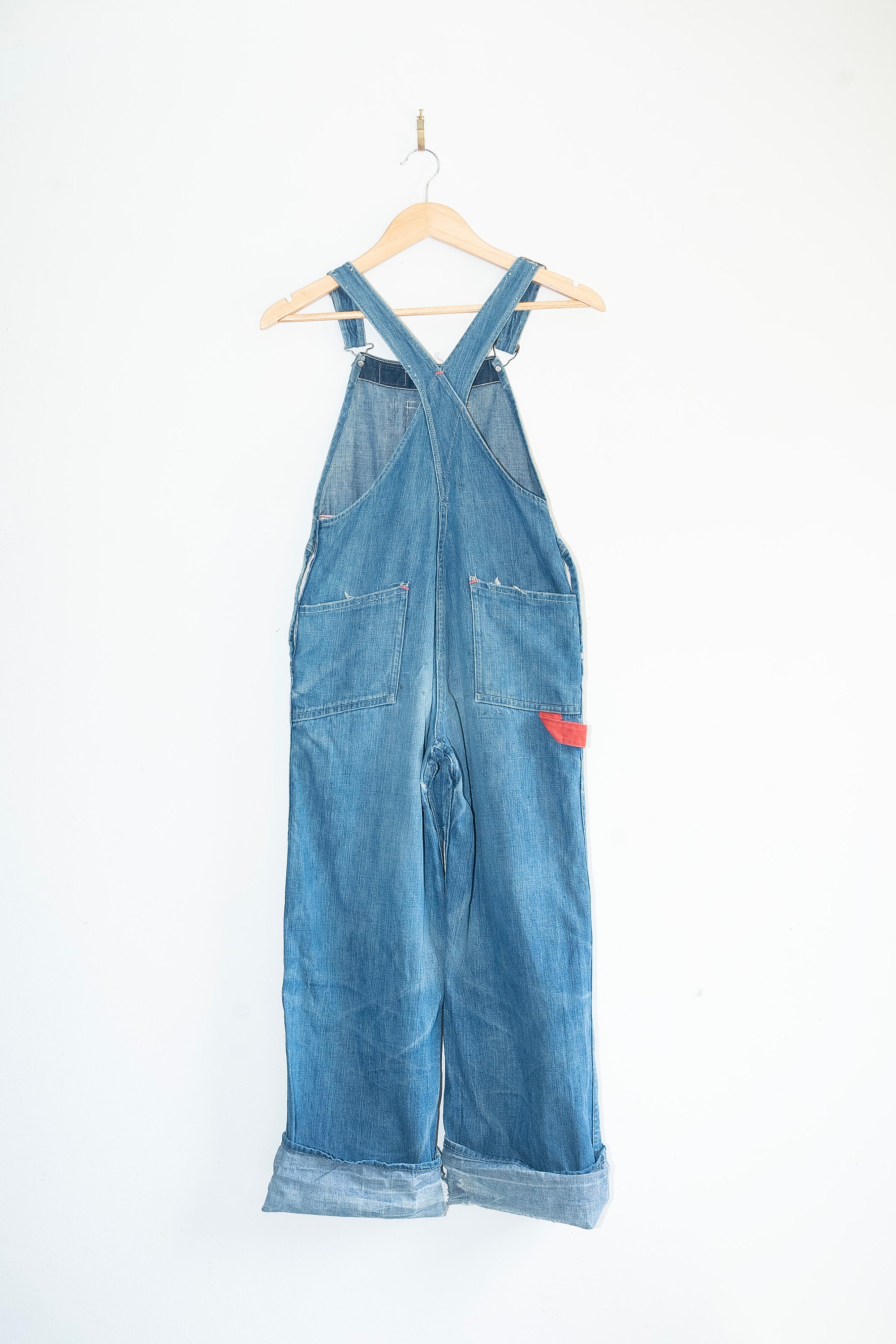 Indigo Cotton GWG Overalls Railroad 1930s Era XS W 28