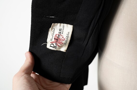 Vintage Black Wool Blazer: 1980s Tailored Jacket,… - image 5