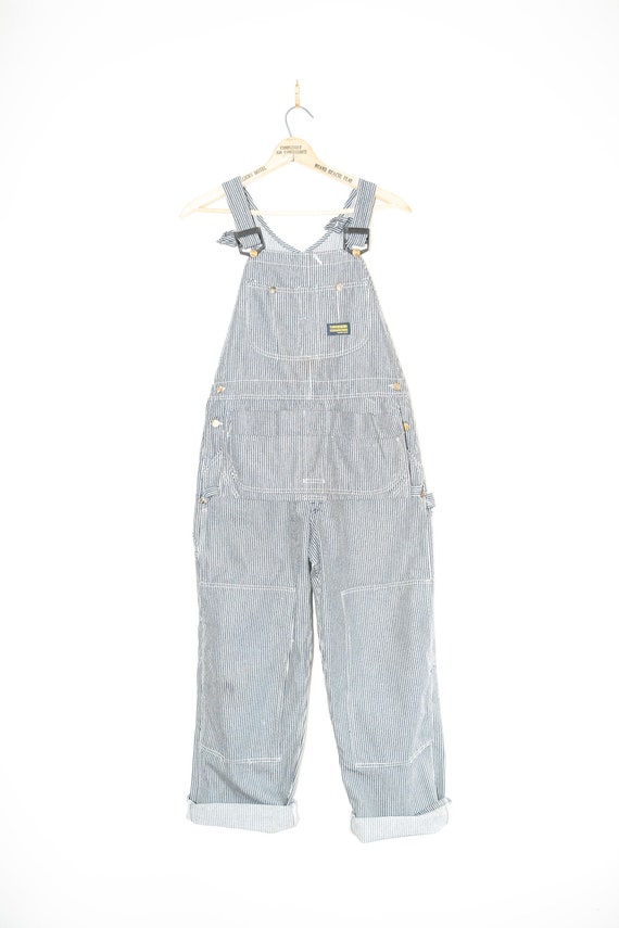 Engineer stripe Denim Painter Overall Bibs 34 W 29