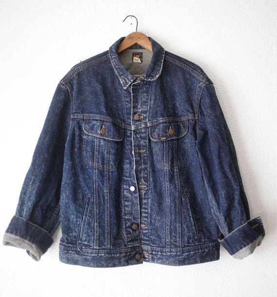 blue acid wash denim jacket