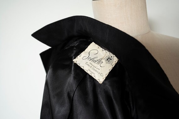 Vintage Black Wool Blazer: 1980s Tailored Jacket,… - image 3