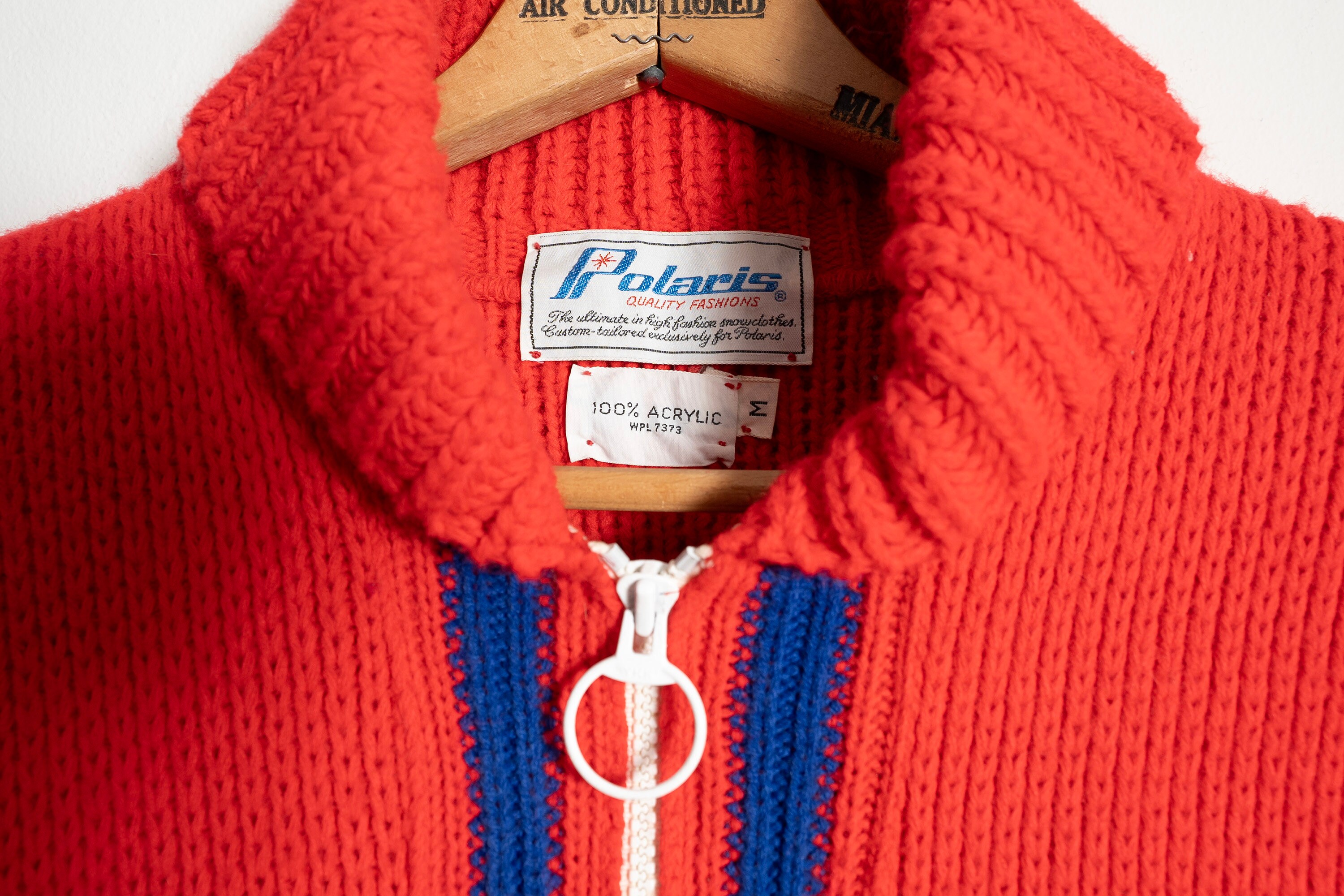 Vintage Red Acrylic Zip Cardigan: 1960s Mod Ski Sweater (M) - Etsy