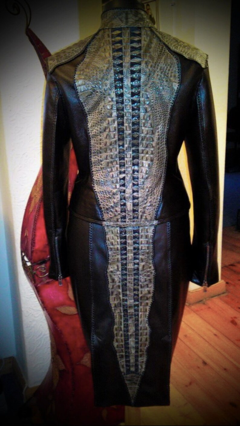 Maneater Women's Leather Costume in 2 Parts by Pentagram Etsy