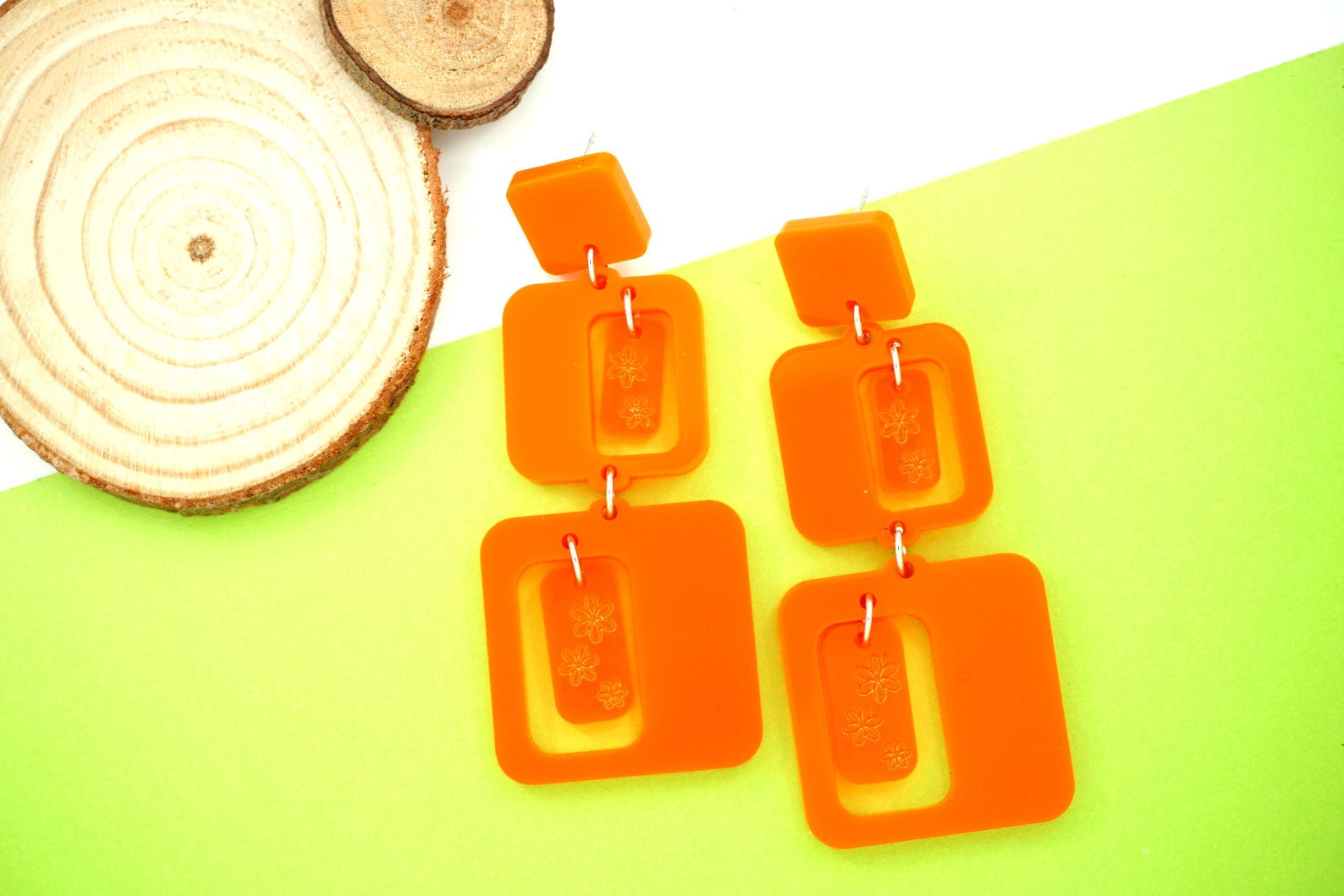 Mod Earrings Retro Earrings Gogo Earrings Mod style Retro Etsy