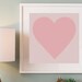 Printable Art Large Heart Square Wall Art Print Light Pink Nursery Wall ...