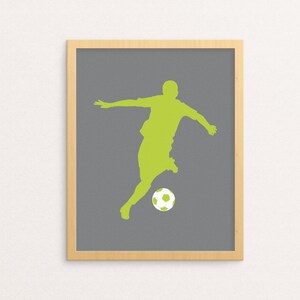 Soccer Wall Art PRINTABLE Set of 3 | Boys Soccer Print | Lime Green ...