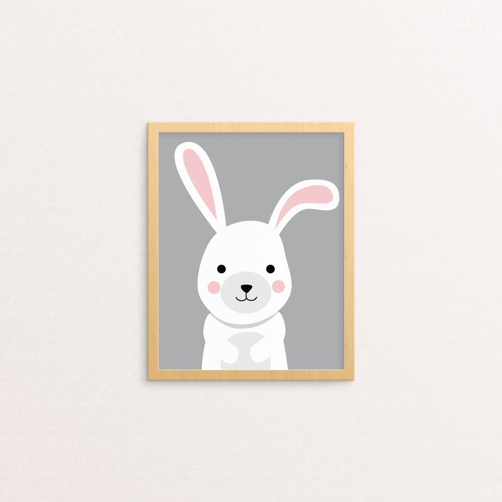 Nursery PRINTABLE Wall Art Print Set of 3 Bear Bunny Deer | Etsy