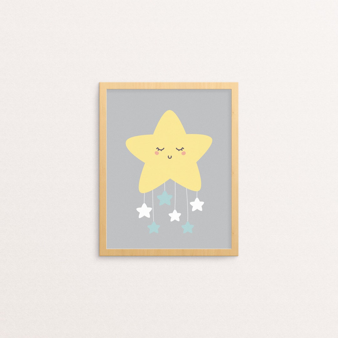Star Printable Wall Art Nursery Printable Star Mobile - Etsy
