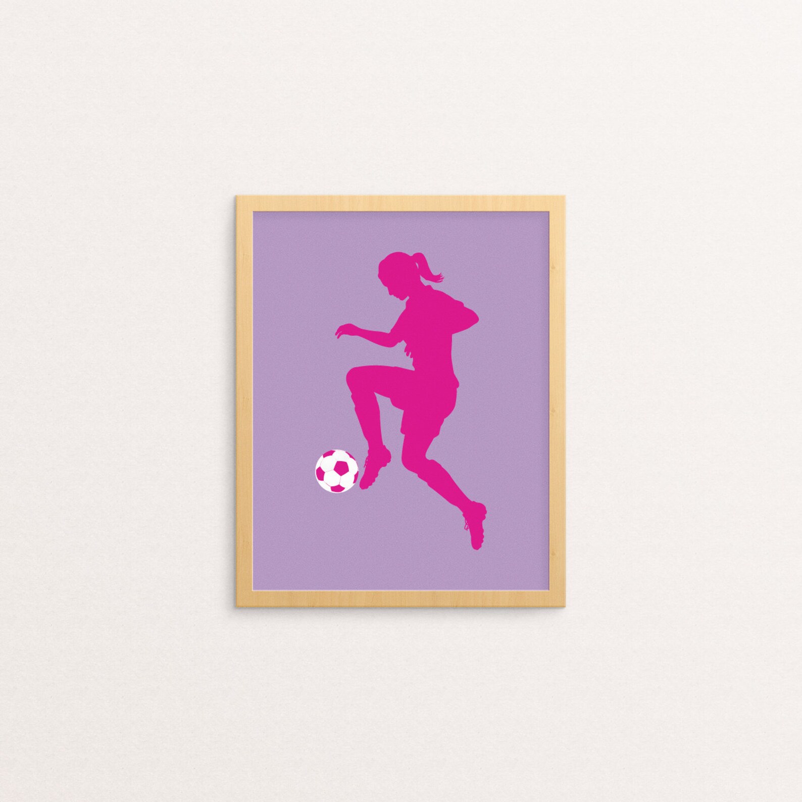 Soccer Wall Art PRINTABLE Girls Soccer Print Hot Pink - Etsy