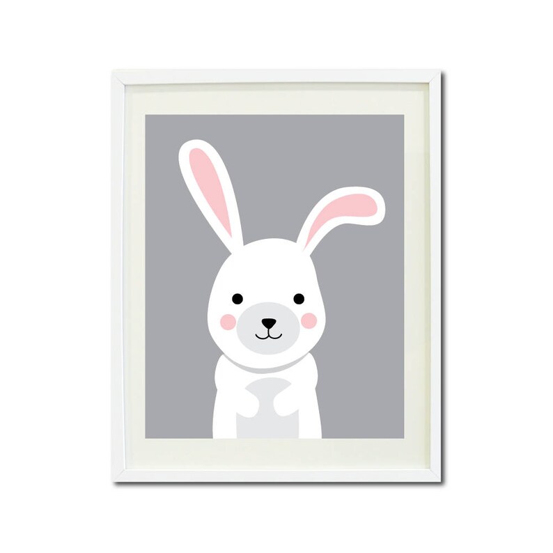 Nursery PRINTABLE Wall Art Print Set of 3 | Bear, Bunny, Deer | Wall ...