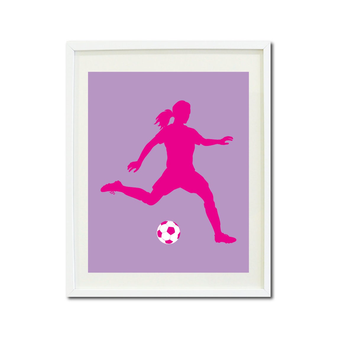 Soccer Wall Art PRINTABLE Set of 3 Girls Soccer Print Hot Etsy