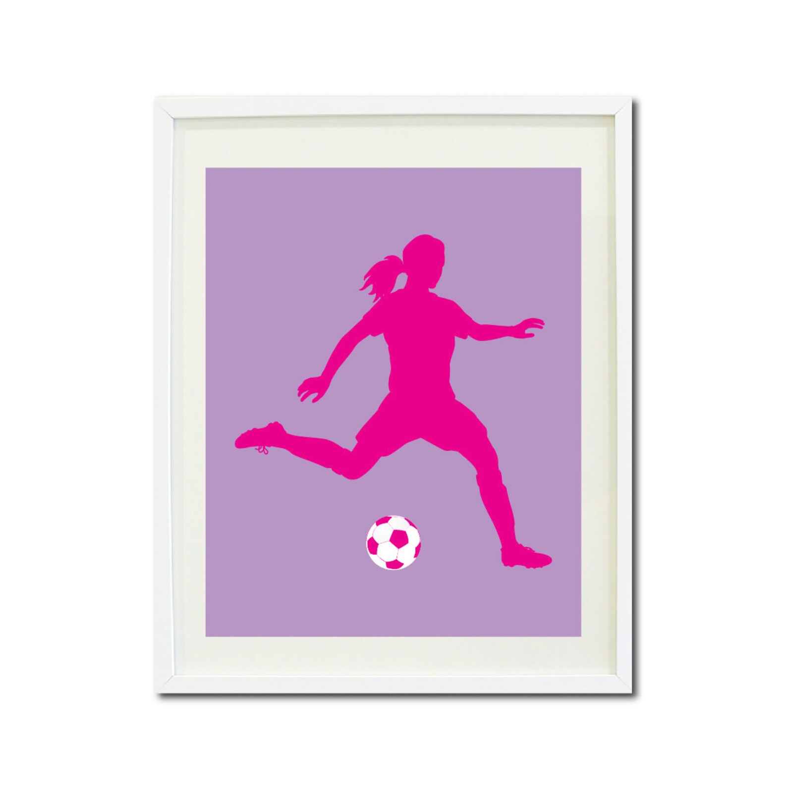 Soccer Wall Art PRINTABLE Set of 3 Girls Soccer Print Hot Etsy