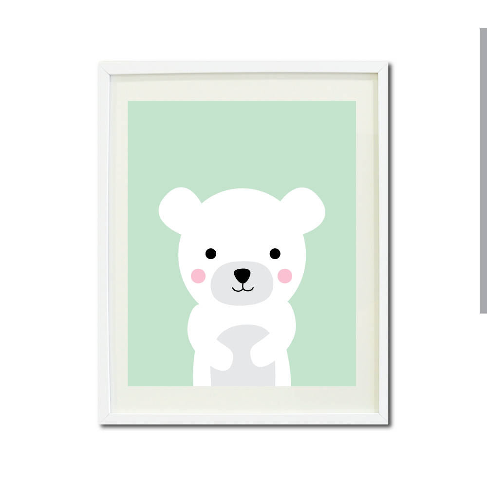 Nursery PRINTABLE Wall Art Print Set of 3 Bear, Bunny, Deer Wall Decor ...