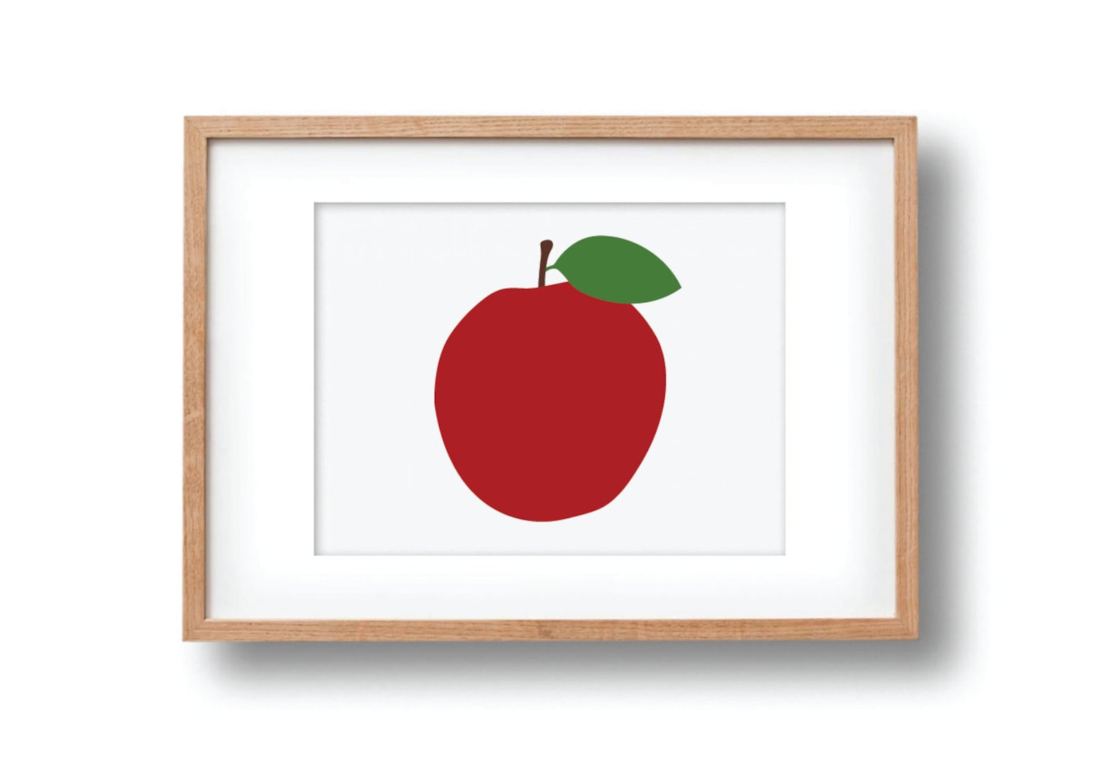 Apple Printable Apple Wall Art Horizontal, Landscape Kitchen Decor