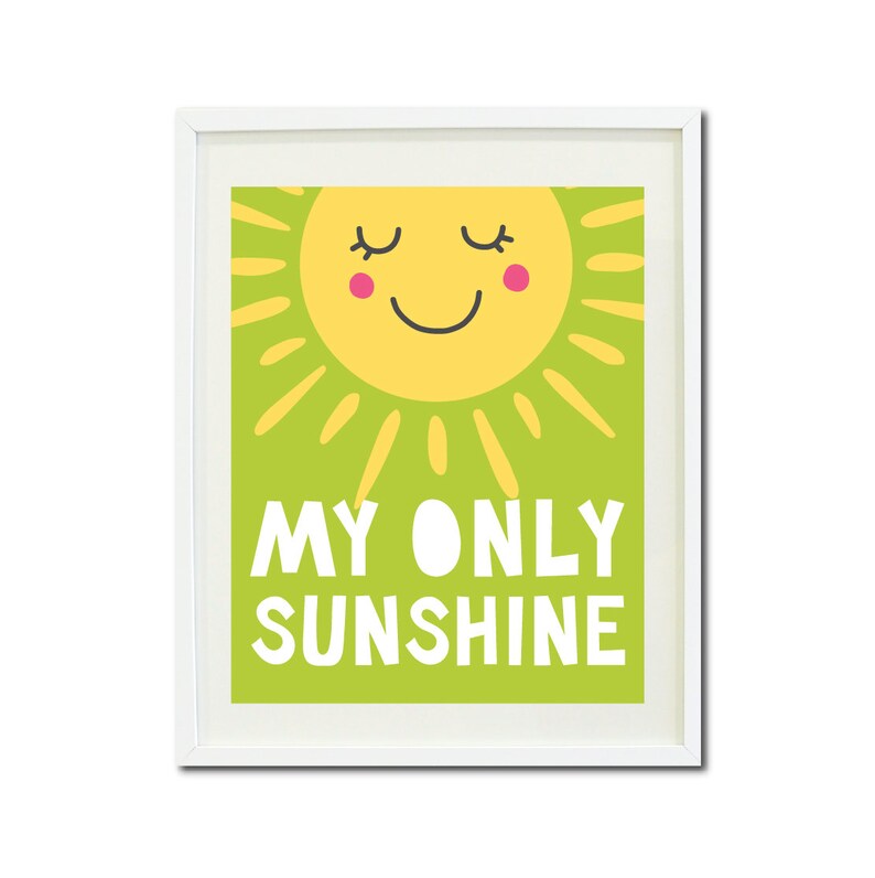 You Are My Sunshine Wall Art Set of 4 Kids Printable Art Etsy