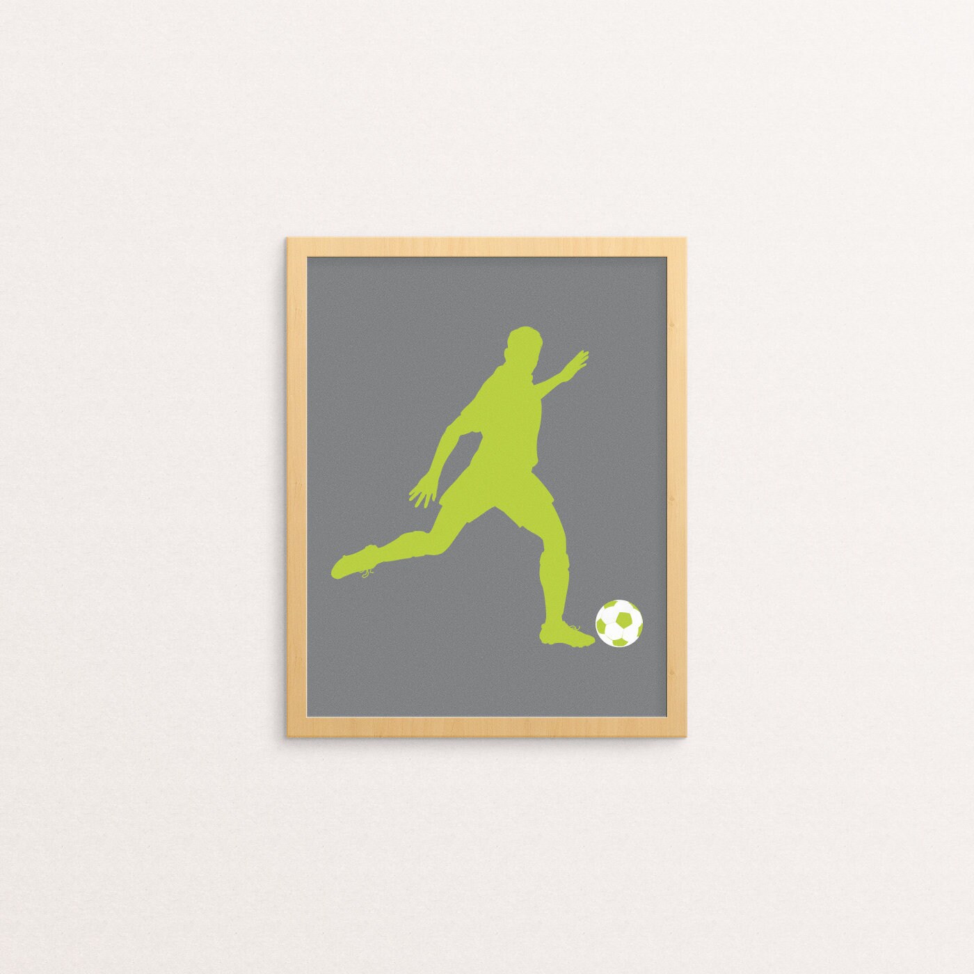 Soccer Wall Art PRINTABLE Set of 3 Boys Soccer Print Lime | Etsy