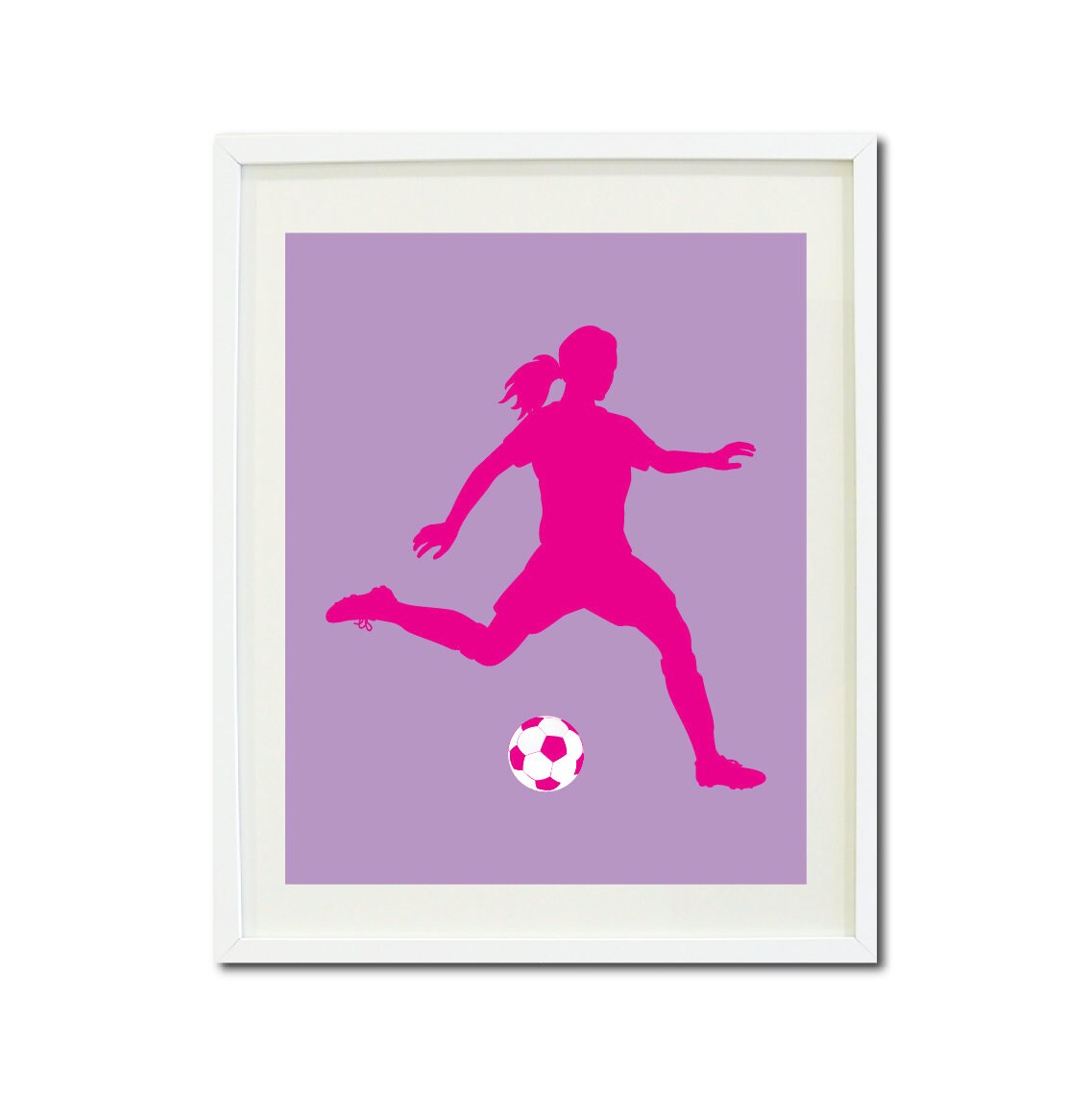Soccer Wall Art PRINTABLE Girls Soccer Print Hot Pink - Etsy