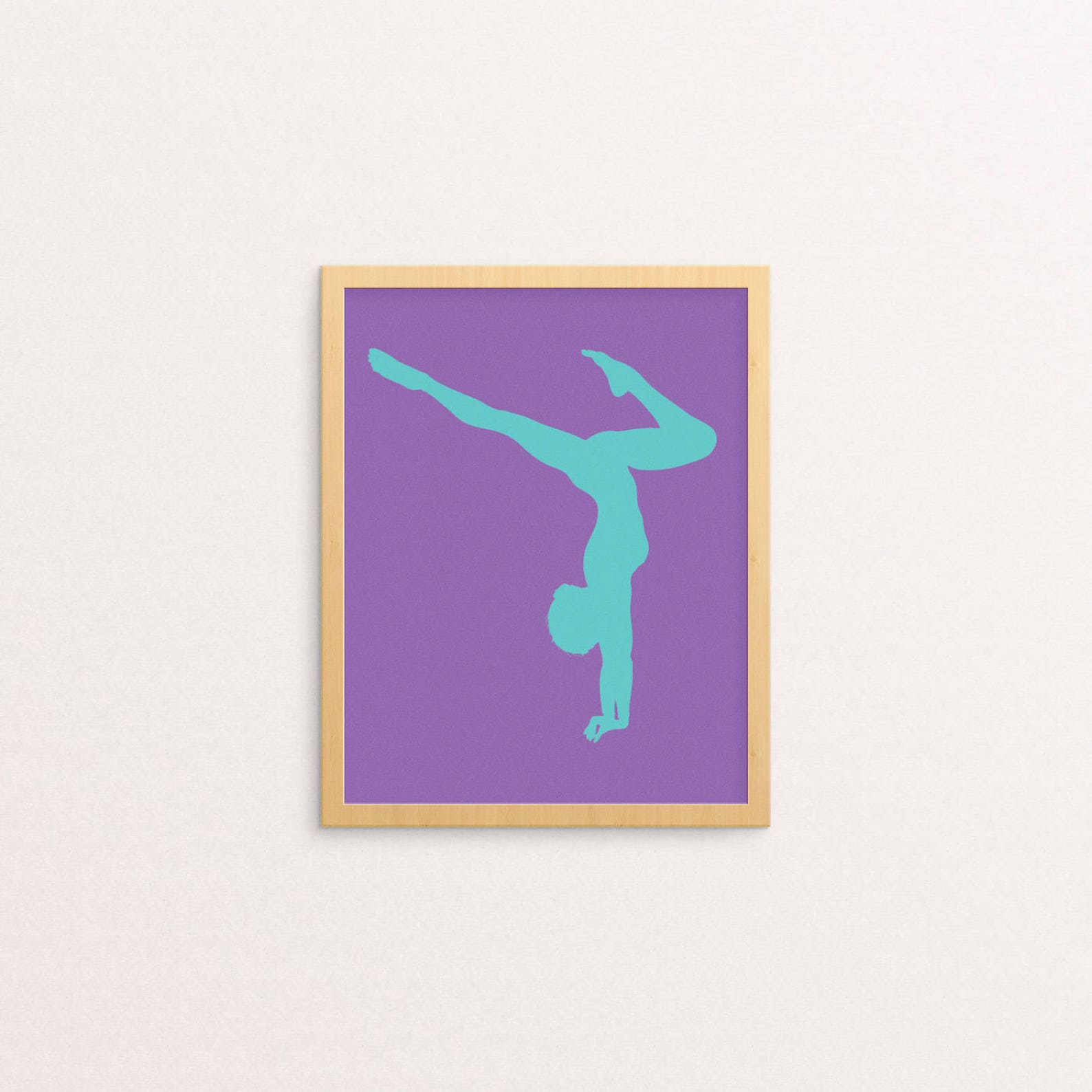 Gymnastics Wall Art PRINTABLE Gymnast Print Pool Purple Etsy