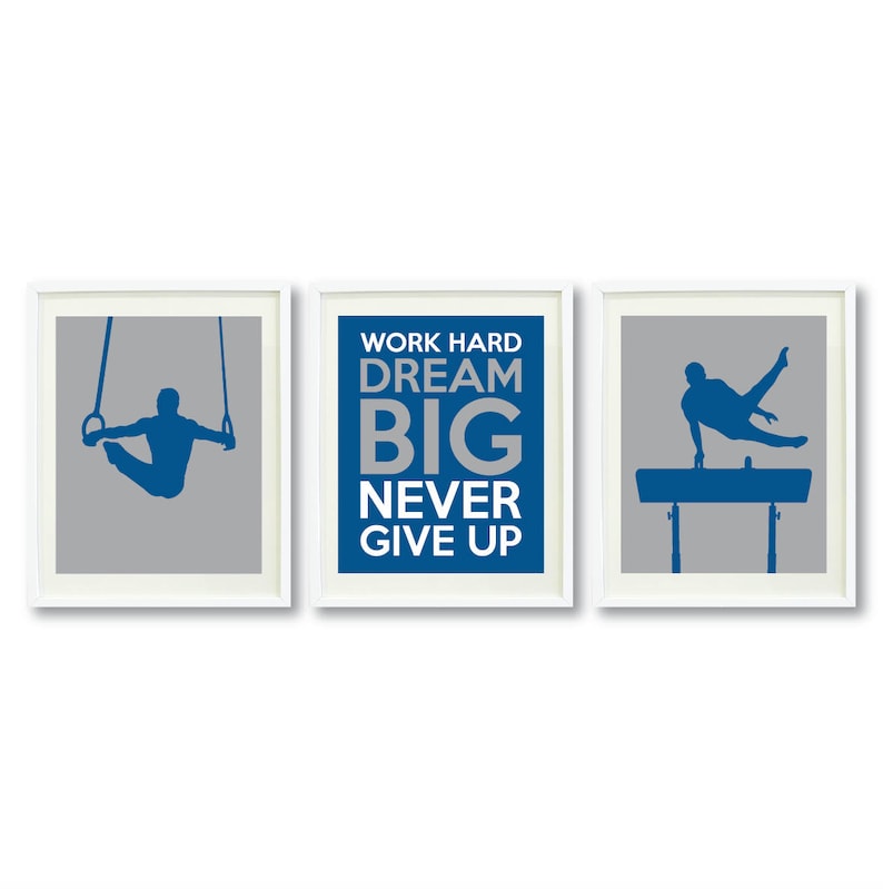 Boy's Gymnastics Wall Art PRINTABLE Set of 3 Men's Etsy