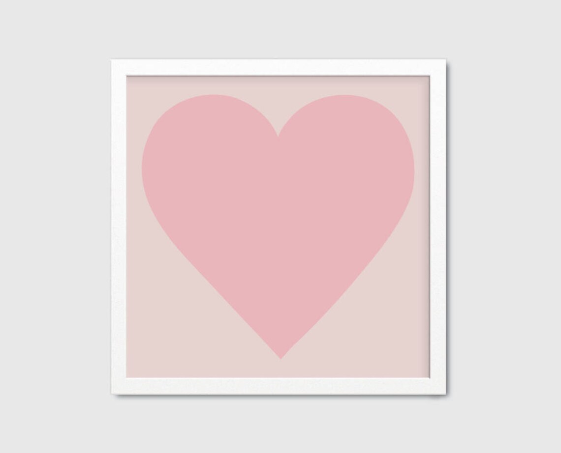 Printable Art Large Heart Square Wall Art Print Light - Etsy