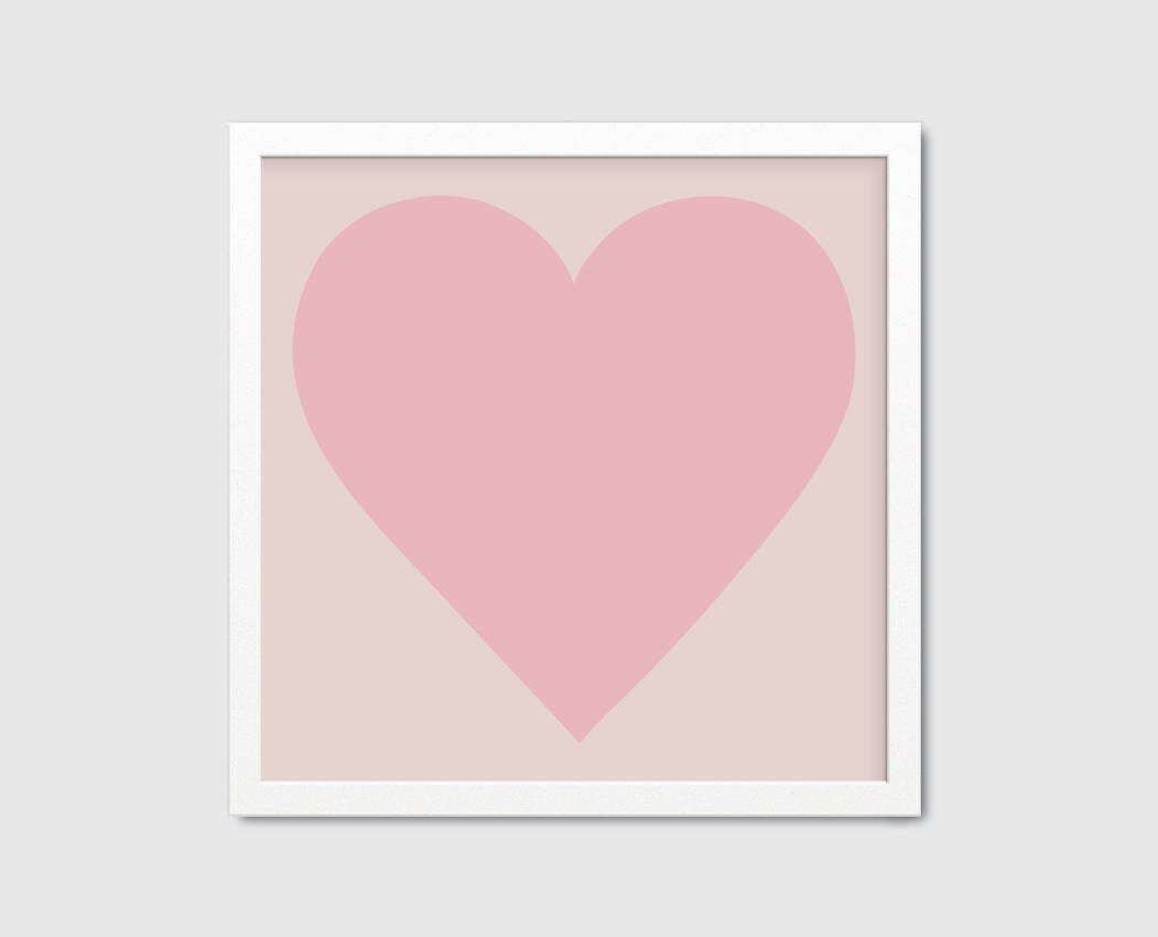 Printable Art Large Heart Square Wall Art Print Light - Etsy