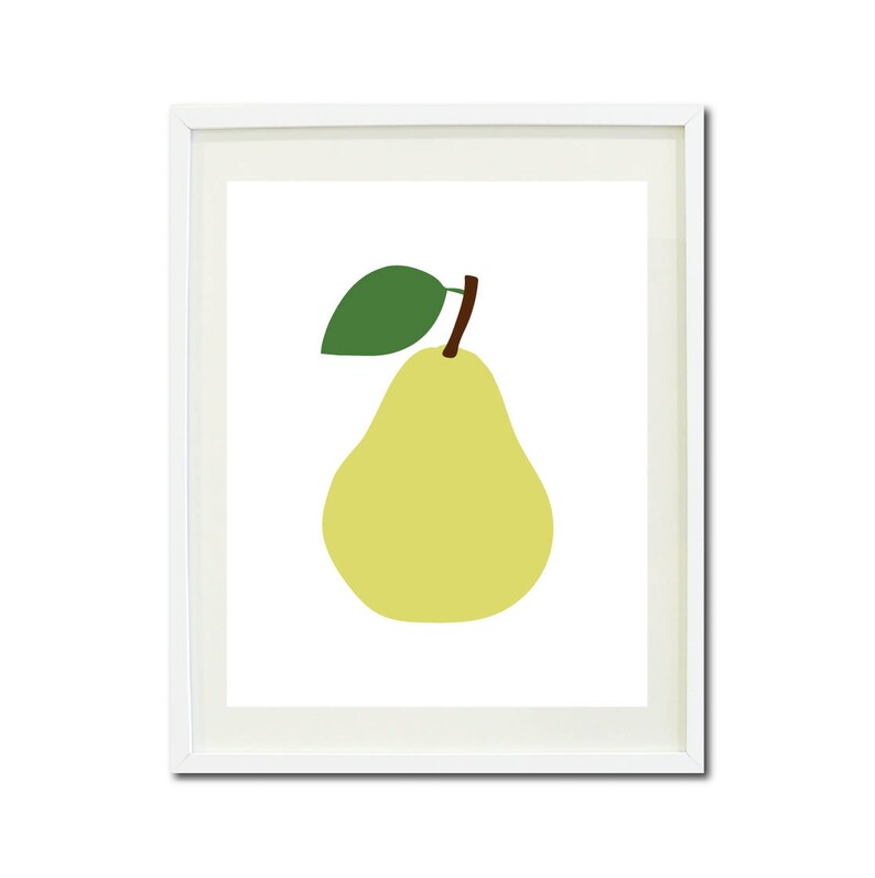 Pear Wall Art Pear Printable Pear Print Kitchen Decor Baby Nursery