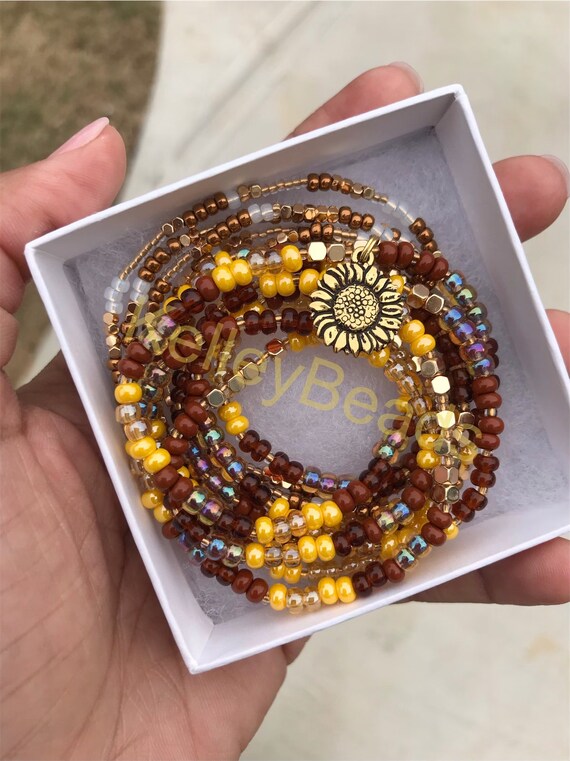 Sunflower waist beads hotsell