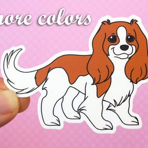 Cavalier king charles spaniel vinyl stickers
