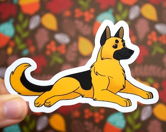 German shepherd vinyl sticker