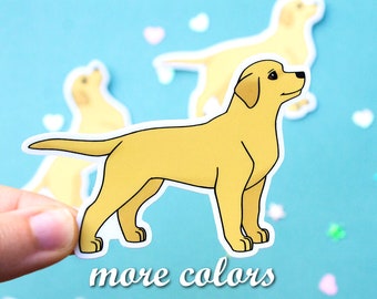 Labrador retriever vinyl sticker all colors - lab sticker