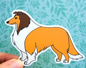 Rough Collie Sable vinylklistermärke