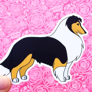 Rough Collie Blue Merle and Black Tri Vinyl Stickers - Etsy