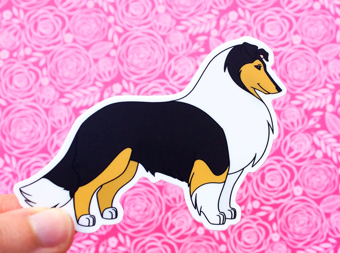 Rough Collie Blue Merle and Black Tri Vinyl Stickers - Etsy