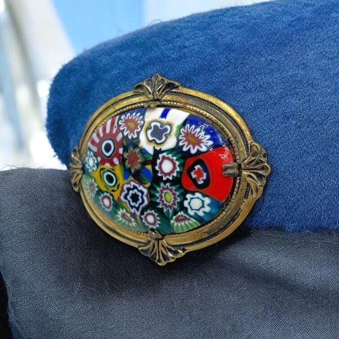 Broche Millefiori Murano - Occasion Bon état