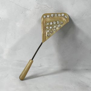 Art Deco Rhinestone Celluloid hat pin jabot Geometric flapper