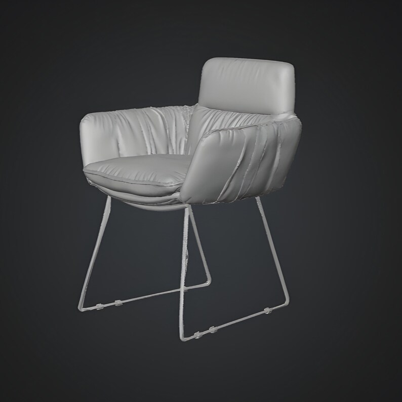 Modern chair 3D with swivel-style base and minimalist design language, developed for professional architectural visualization and interior design projects. This modern chair 3D model provides clean topology, balanced proportions, and print-friendly geometry, making it suitable for realistic renders, furniture prototyping, and modern workspace layouts.