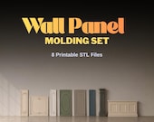 Wall Panel STL Set for Dollhouse Diorama and Miniature Interior Decor