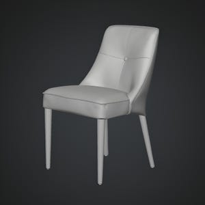 Modern chair 3D model displaying a minimalist upholstered chair with modern aesthetic and balanced form. Designed for 3D rendering, architectural visualization, and interior design projects. This modern chair 3D file offers optimized mesh structure, realistic seat detailing, and versatile usage for contemporary spaces and digital furniture collections.