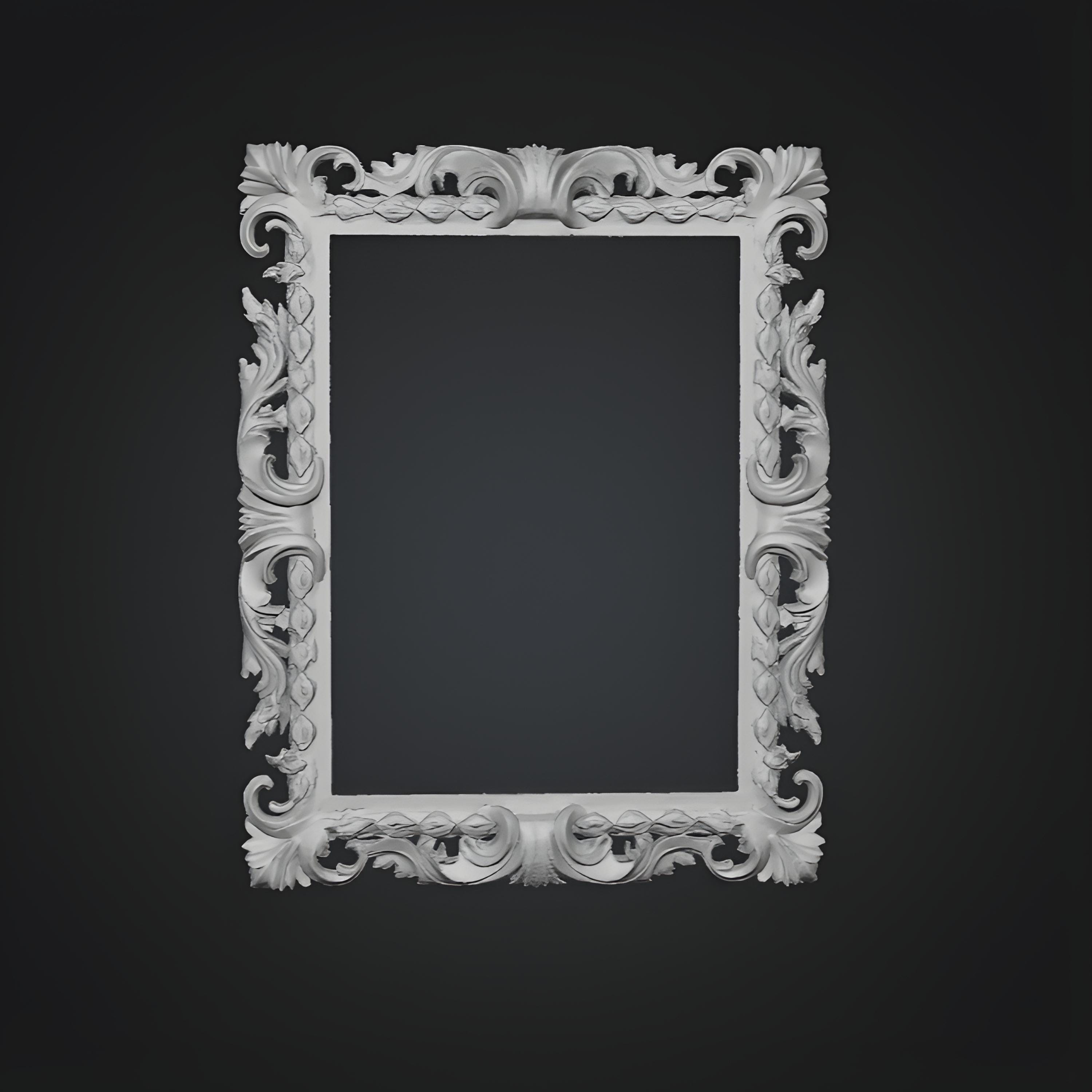 Ornate Picture Frame STL Set With 15 Baroque Decorative Models for 3D ...