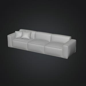 Straight armchair segment 3D STL model with modern minimalist styling and smooth upholstery details. Designed for architectural visualization, interior staging, modular sofa compositions and 3D printing projects. This digital file integrates easily into modern living room scenes, furniture collections and realistic render workflows.