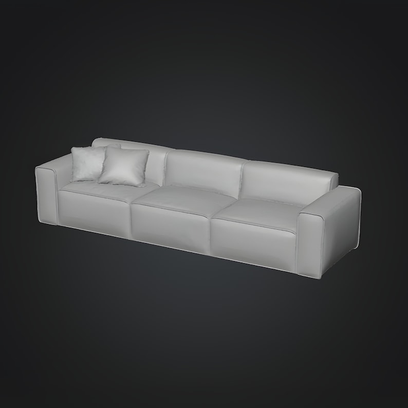 Straight armchair segment 3D STL model with modern minimalist styling and smooth upholstery details. Designed for architectural visualization, interior staging, modular sofa compositions and 3D printing projects. This digital file integrates easily into modern living room scenes, furniture collections and realistic render workflows.