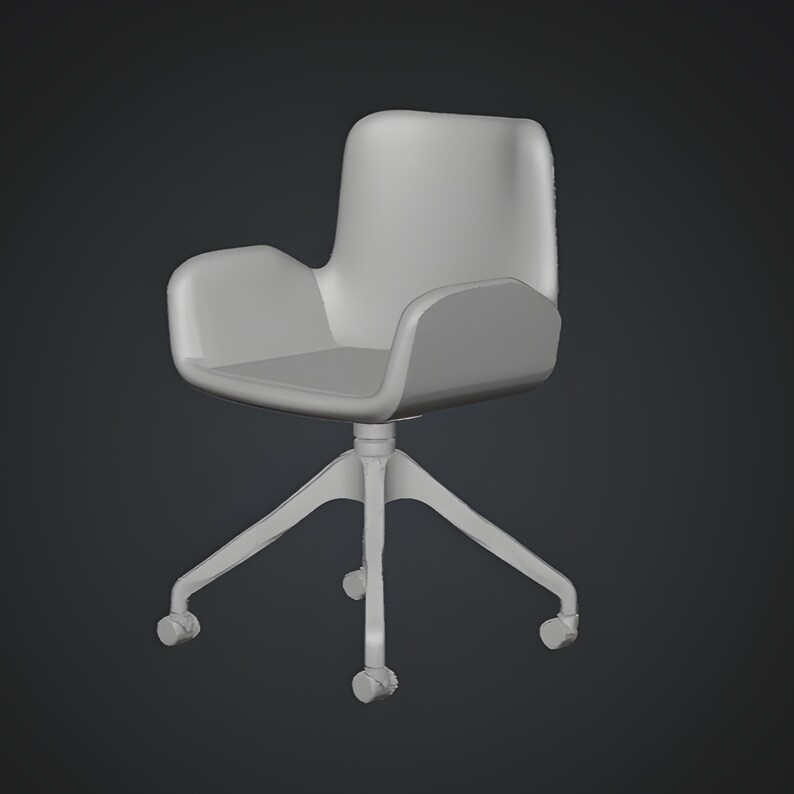 Modern chair 3D with office-style base and clean modern seating design, created for interior design visualization and architectural rendering. This modern chair 3D model offers realistic scale, smooth surfaces, and optimized geometry for professional renders, digital staging, and precise 3D printing applications.