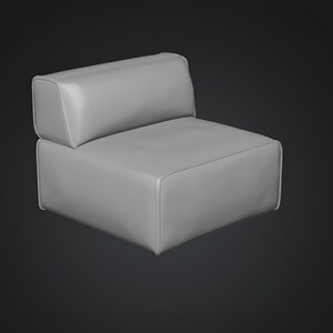 Modern armchair armchair module 3D STL model featuring minimal seams and soft cushion proportions. This digital file is optimized for interior visualization, furniture concept renders, architectural mockups and miniature interior setups. Perfect for designers creating contemporary living spaces, modular sofa systems and printable furniture assets.