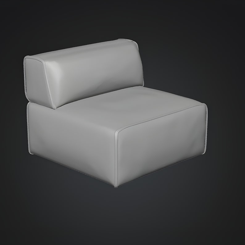 Modern armchair armchair module 3D STL model featuring minimal seams and soft cushion proportions. This digital file is optimized for interior visualization, furniture concept renders, architectural mockups and miniature interior setups. Perfect for designers creating contemporary living spaces, modular sofa systems and printable furniture assets.