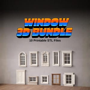 Miniatuurraam STL-bundel: 10 architecturale ramen voor poppenhuis en diorama